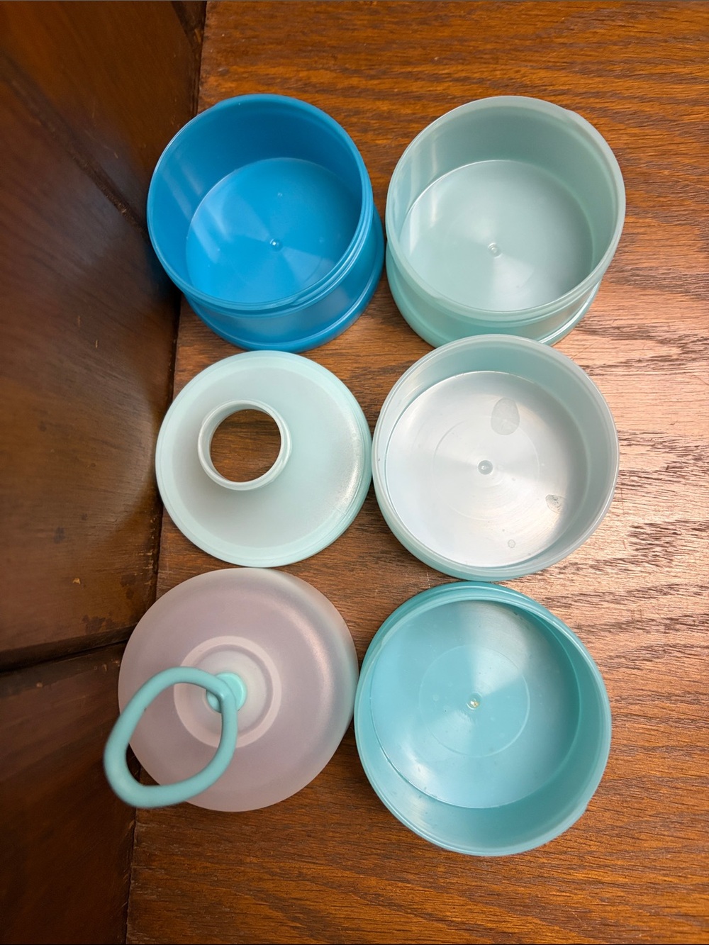 Turquoise Stackable Snack Container - Portable Food Storage, Formula/Powder - Picture 4 of 6